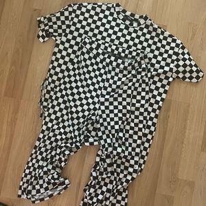 Dressed in LALA Lex ribbed checkerboard set XL